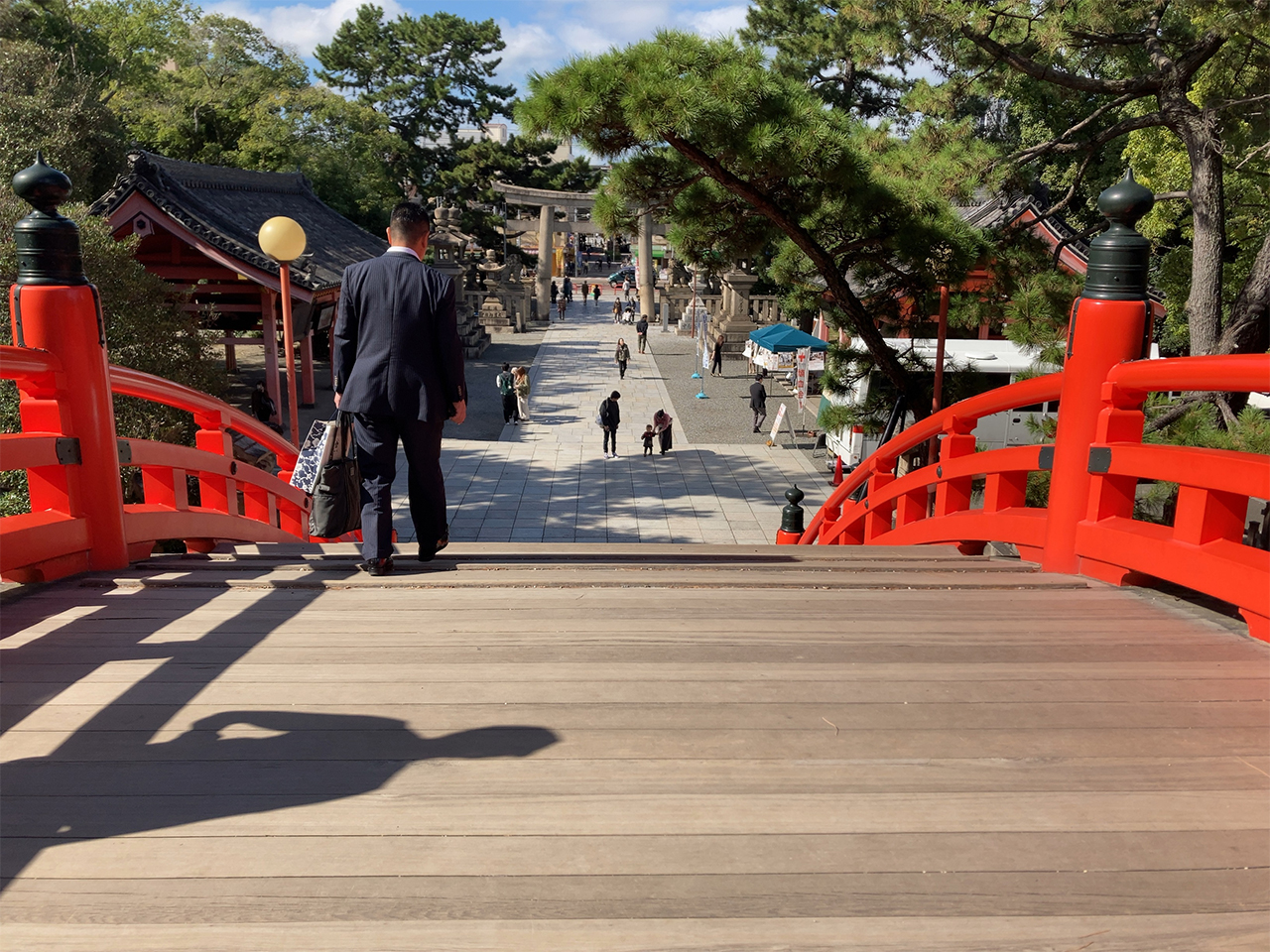 反橋から見下ろした風景