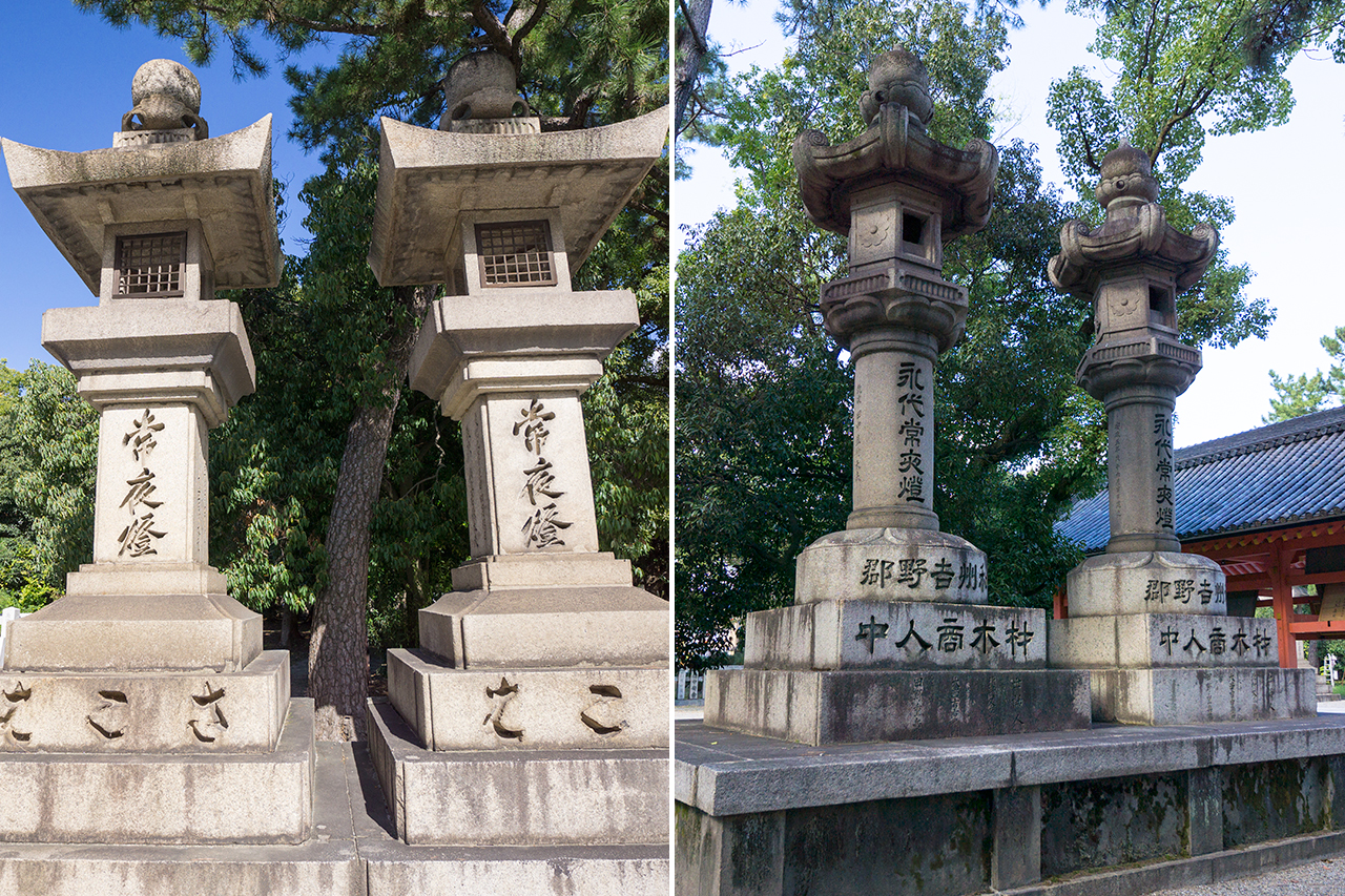 境内の石燈籠