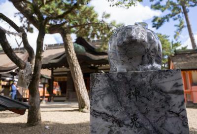 住吉大社 撫でられる神兎