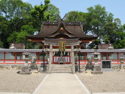 錦織神社 鳥居と本殿