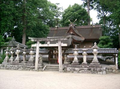 高向神社 鳥居と拝殿