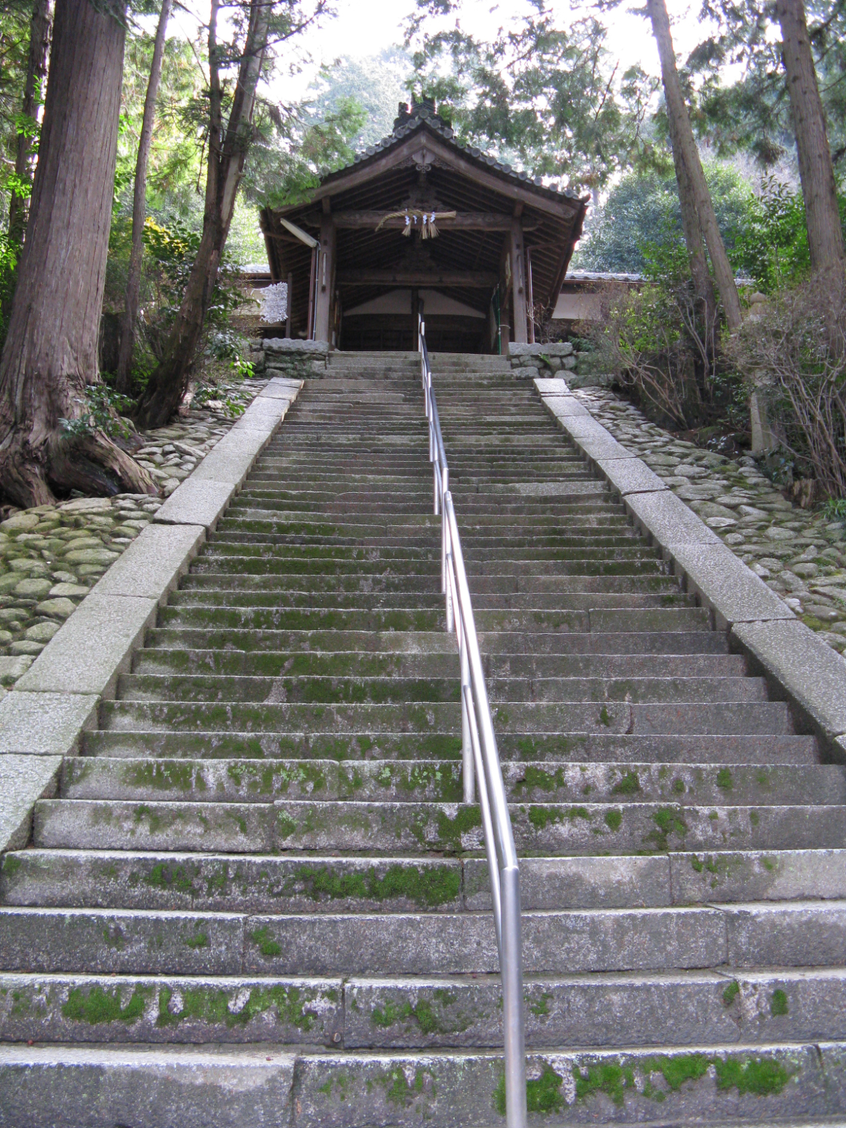 階段と拝殿