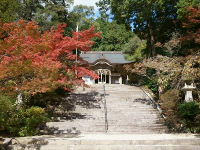 仁比山神社 石段と拝殿