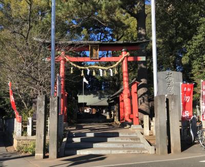 西堀氷川神社 鳥居と拝殿