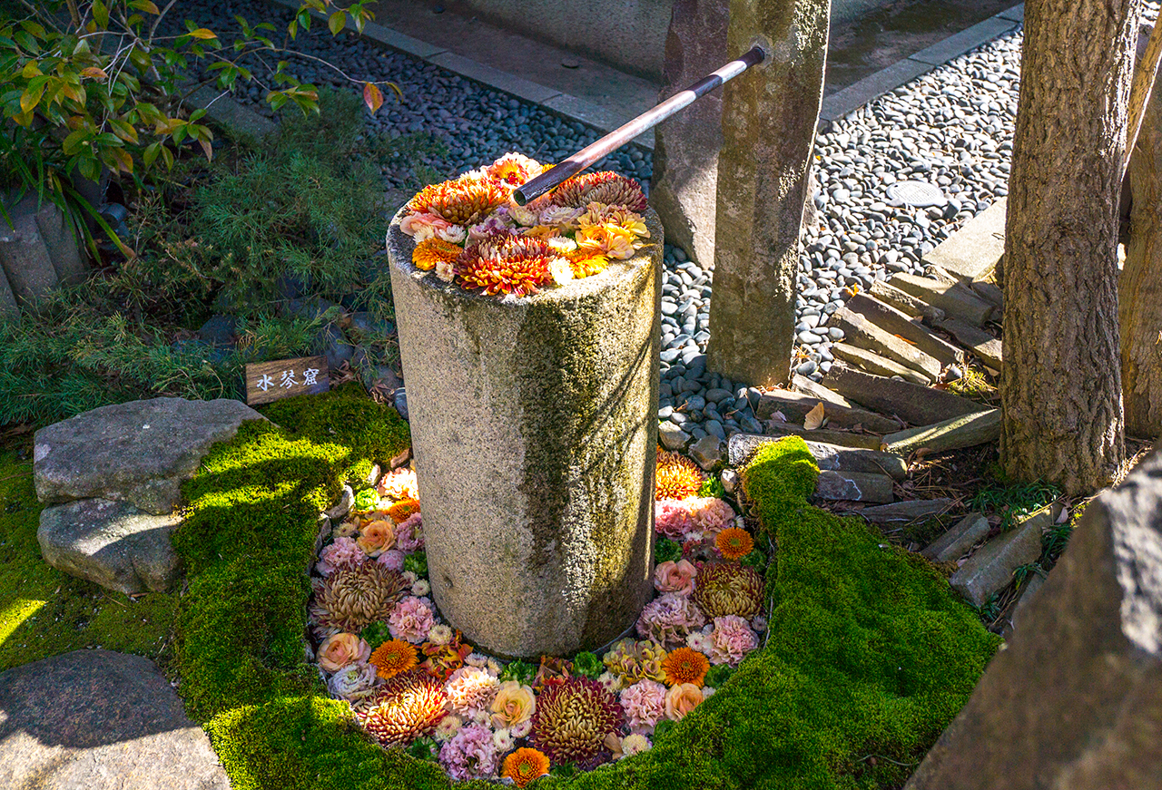花手水の手水