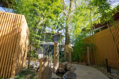 行田八幡神社 行田八幡社　竹林と鏡池