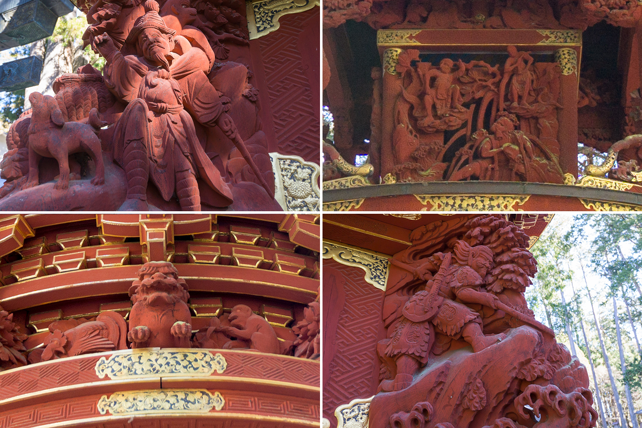 八棟木灯台の彫刻