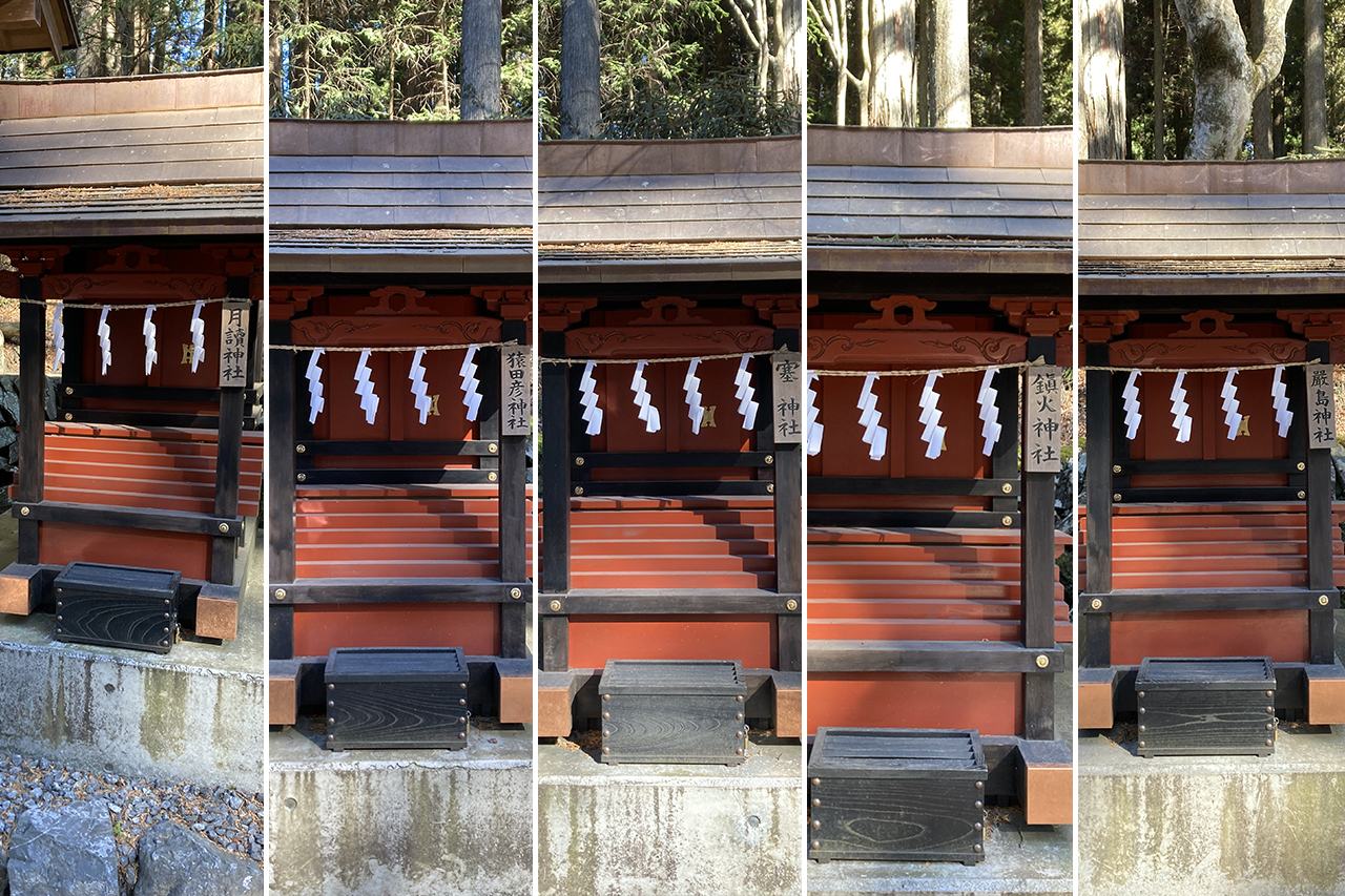 月讀神社・猿田彦神社・塞神社・鎮火神社・厳島神社