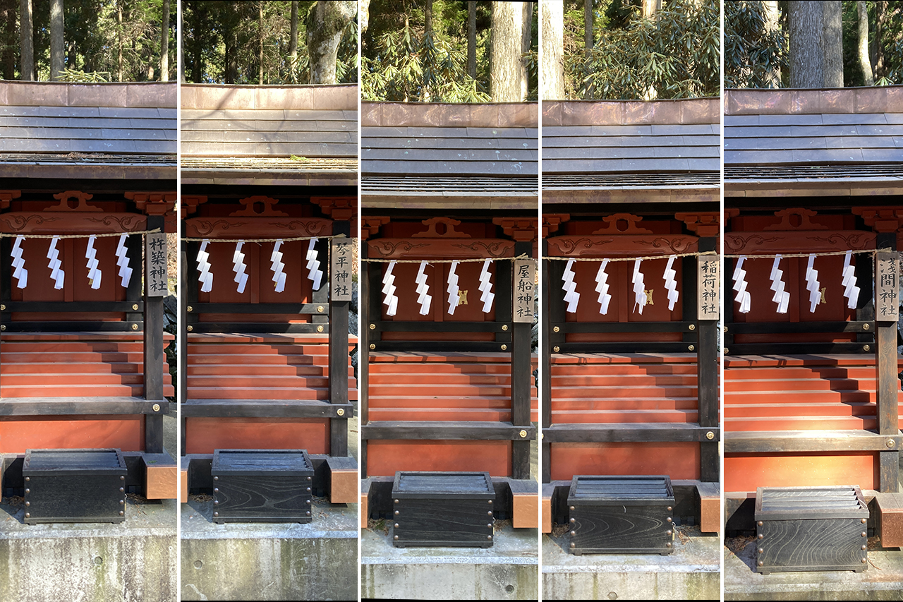 杵築神社・琴平神社・屋船神社・稲荷神社・浅間神社