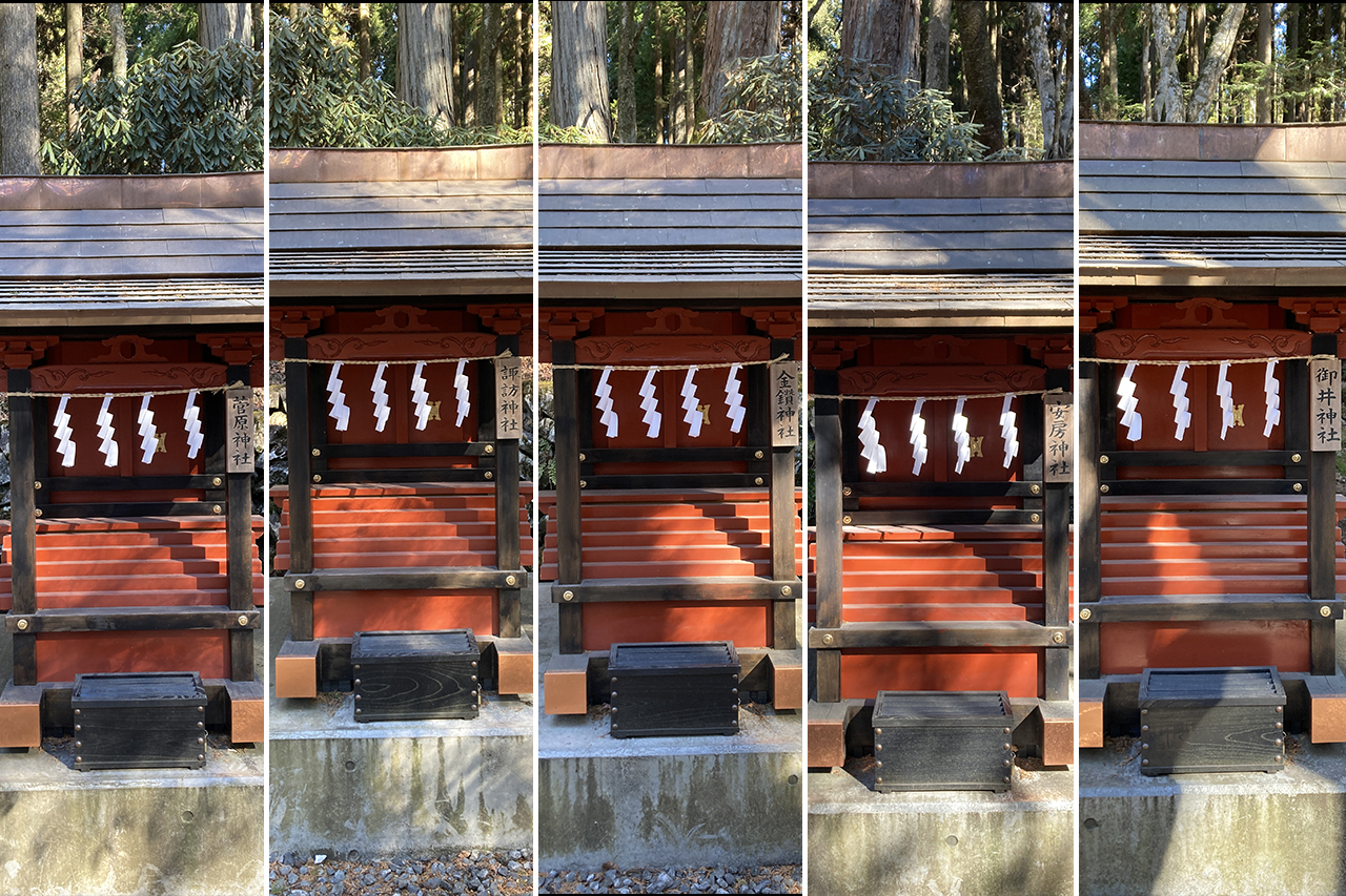 菅原神社・諏訪神社・金鑽神社・安房神社・御井神社
