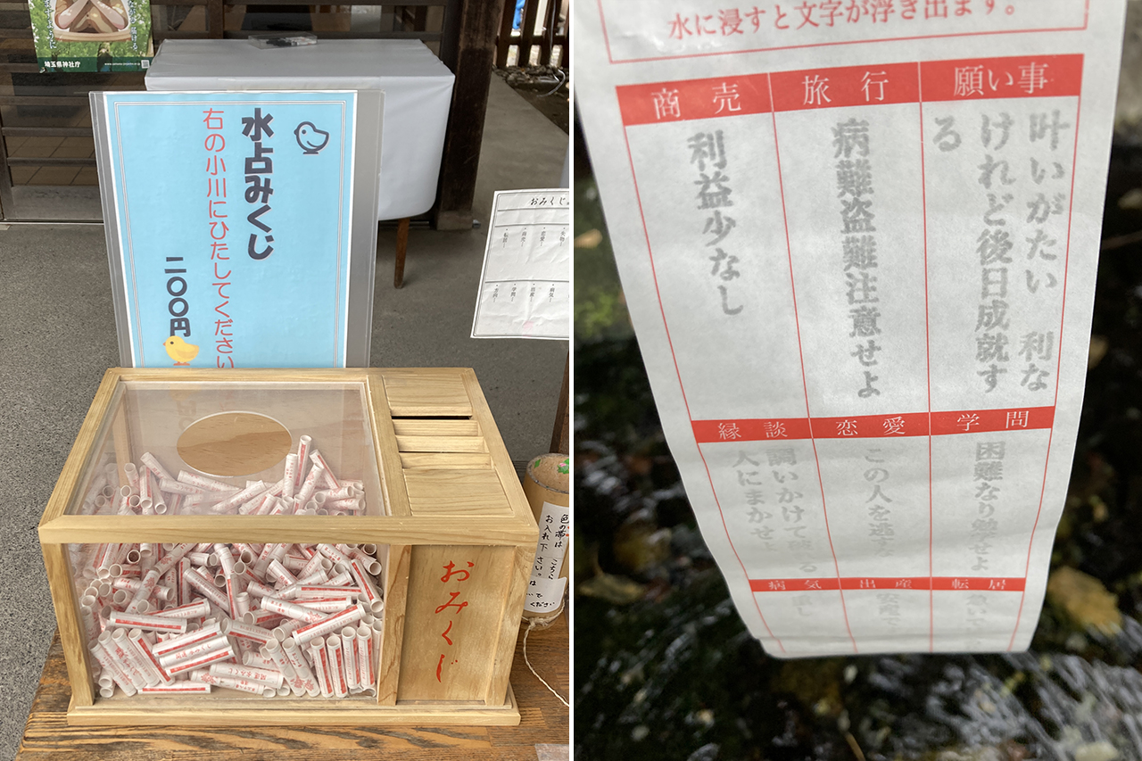 秩父神社 水占い