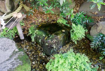 川越氷川神社 御神水湧き出てる部分