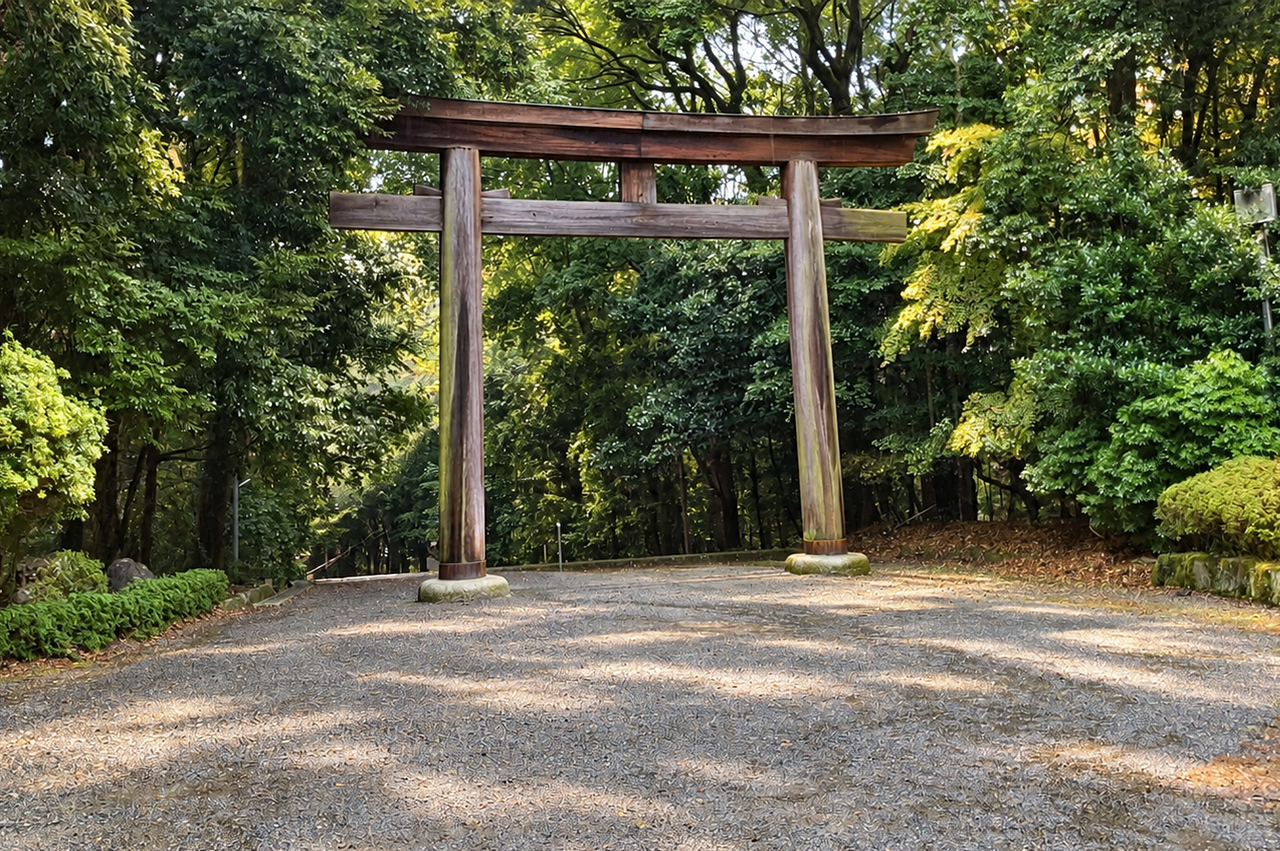 近江神宮 第二鳥居の裏側