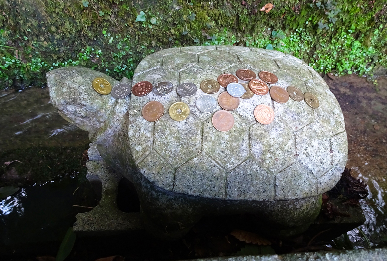 美保神社 幸運の亀