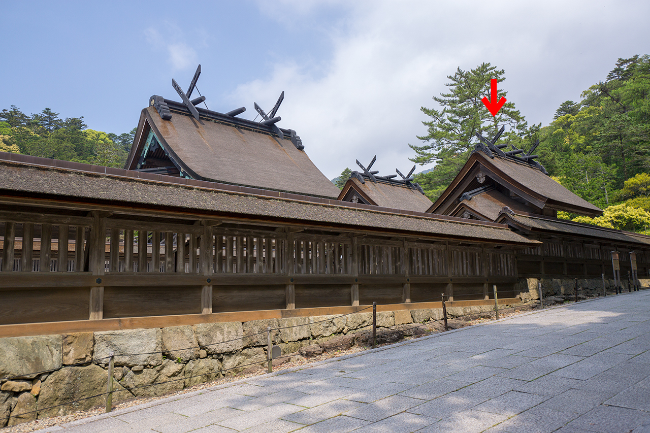 天前社と御向社と本殿