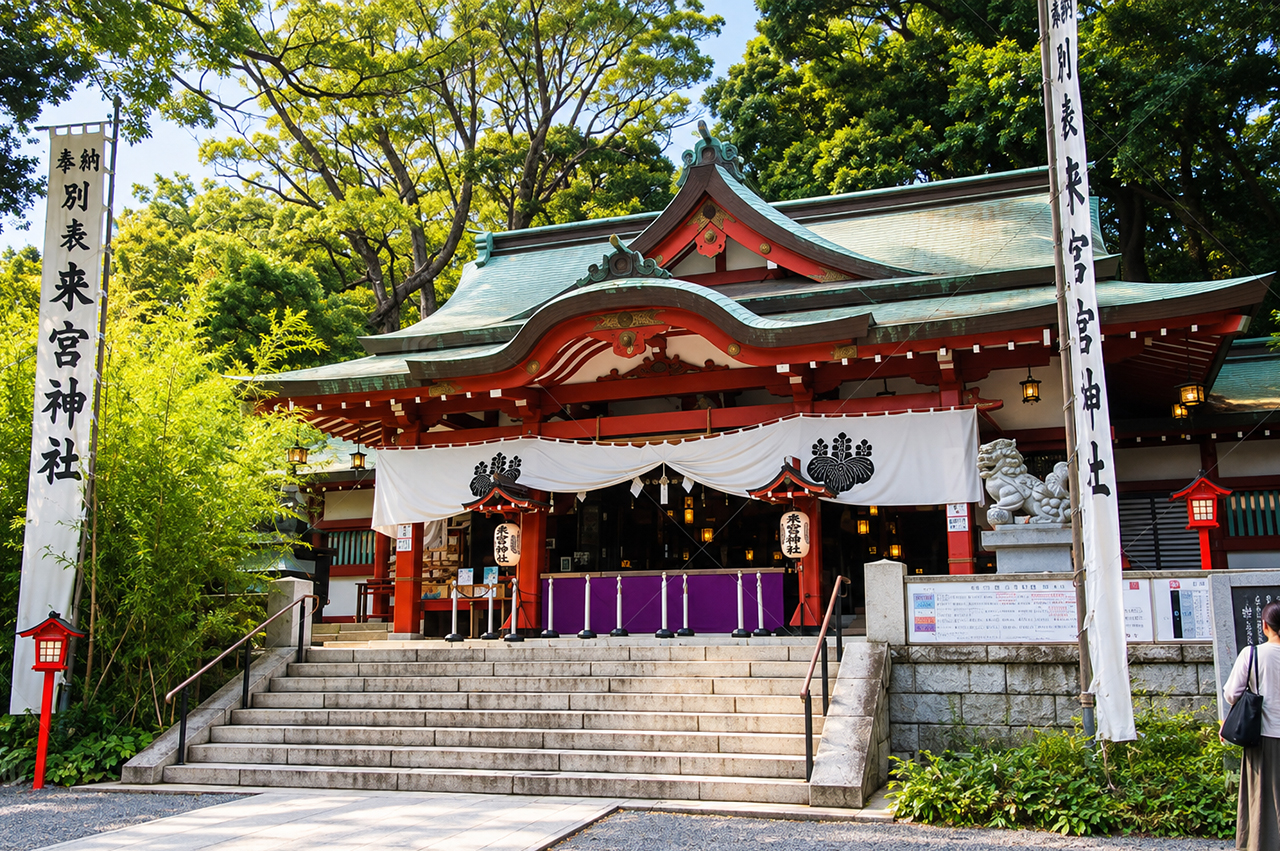 来宮神社 拝殿 斜め
