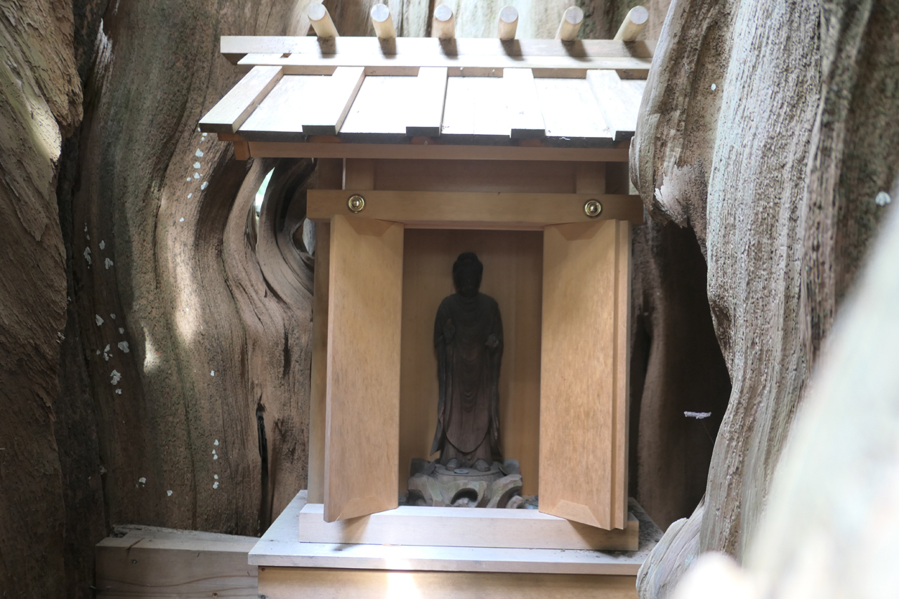 ご神木内の薬師如来像