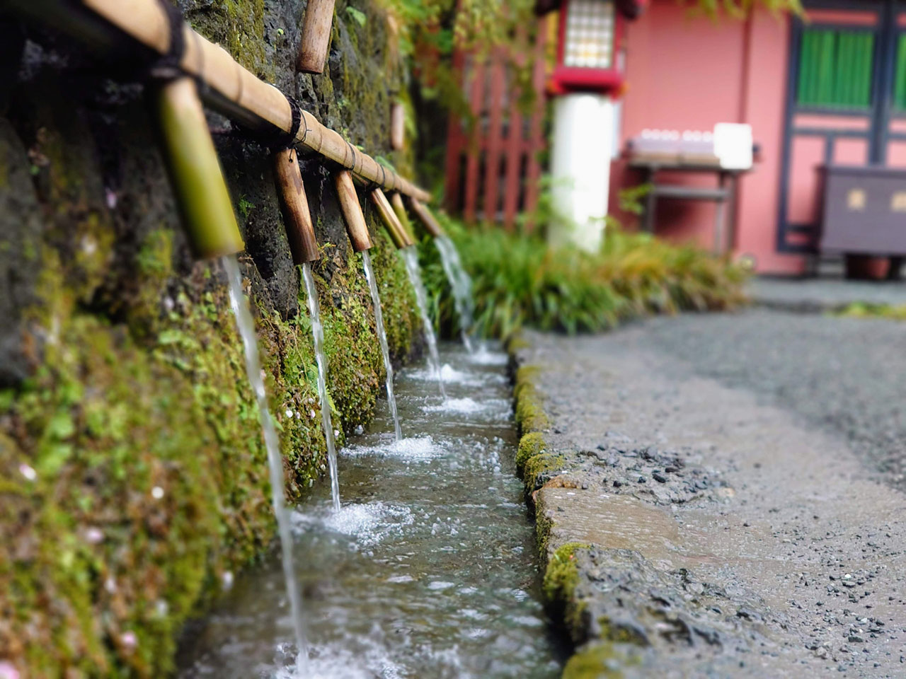 水屋神社の湧き出るご神水