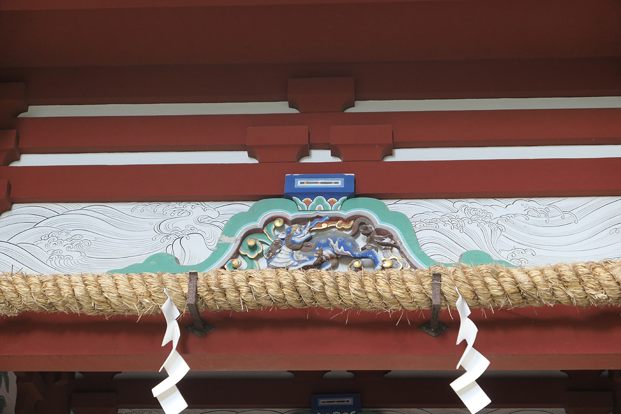 楼門 蟇股の彫刻の獏