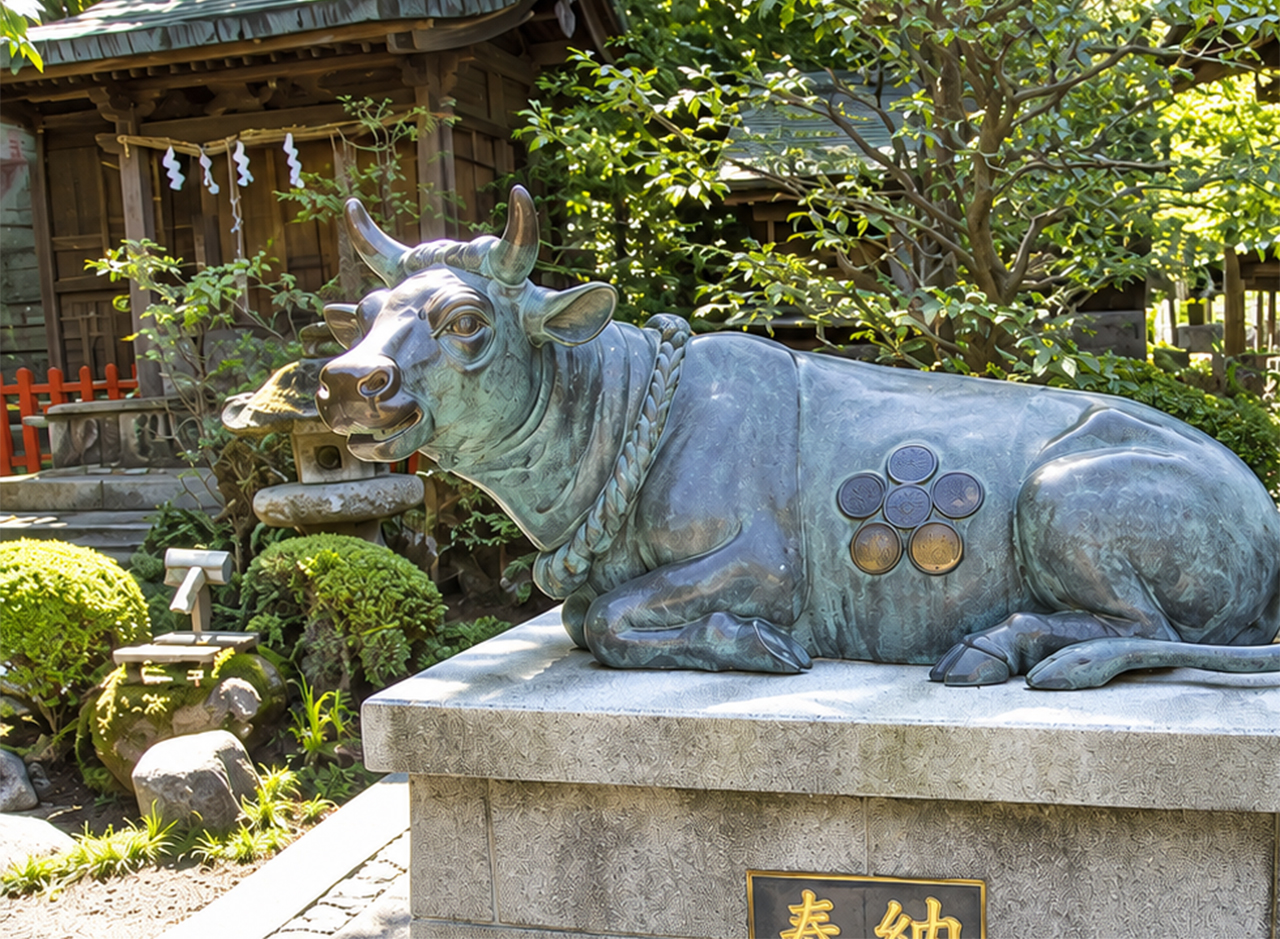 大井天満宮 神牛
