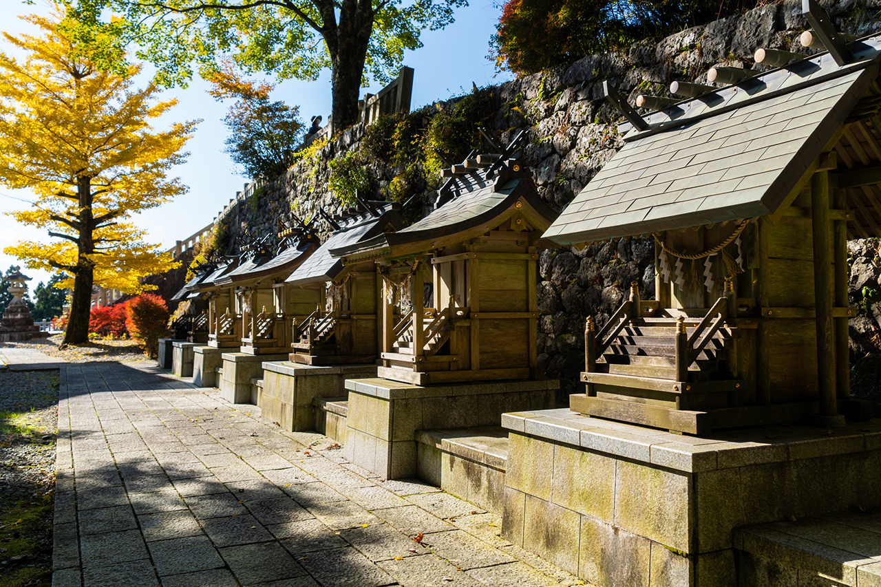 山神社・白山社・風神社・小國社・山姥社・水神社・天神社 社殿