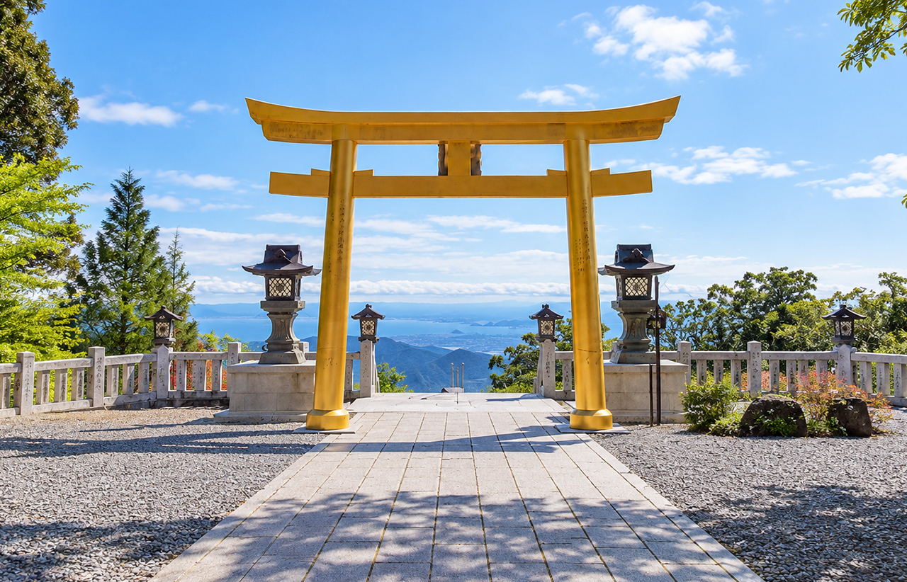 秋葉山本宮秋葉神社 幸福の鳥居 裏側