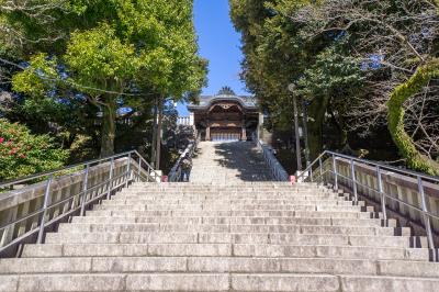 宇都宮二荒山神社 宇都宮二荒山神社 石段からみえる神門