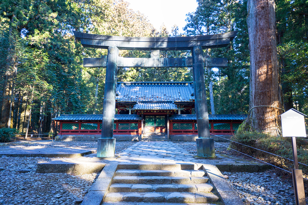 鳥居と御仮殿