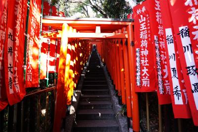 日枝神社 日枝神社の千本鳥居入口