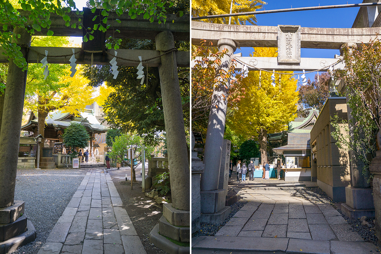 西側鳥居と南側鳥居