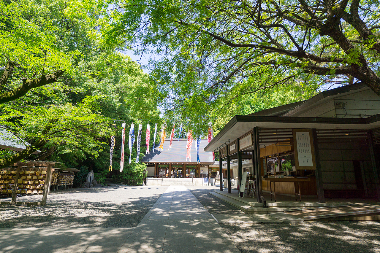 二の鳥居先からみた御社殿