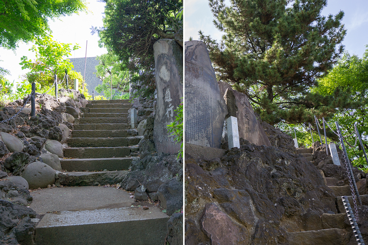 富士塚の登山道