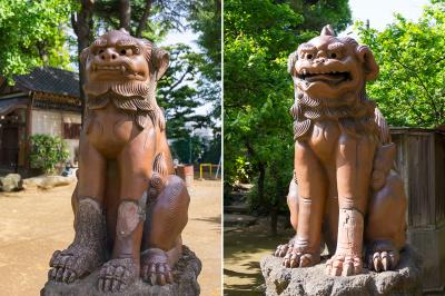 品川神社 備前焼の狛犬