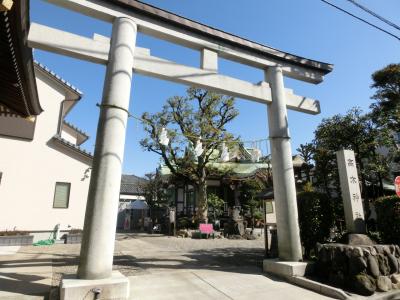 高木神社 鳥居と社号標
