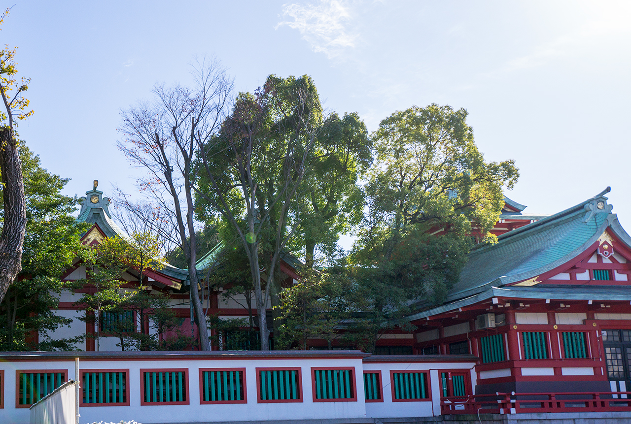 重層型準八幡造の拝殿・幣殿・本殿