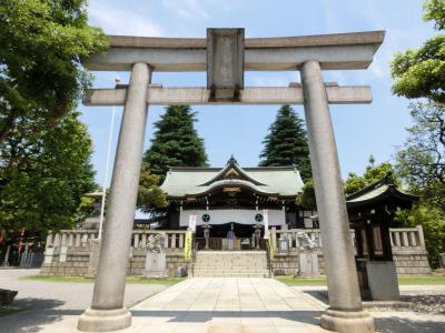 尾久八幡神社 鳥居と拝殿