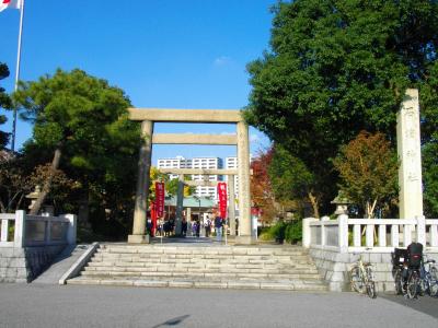 石浜神社 社号標と鳥居