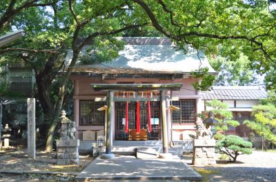 刺田比古神社 鳥居と拝殿
